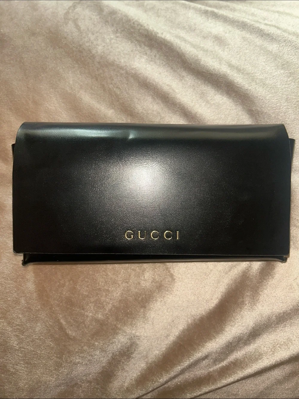 Gucci Men’s Black & Red Square Logo Eyeglasses with Gold Emblem